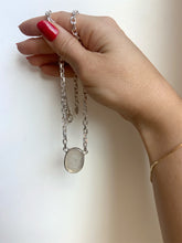 Load image into Gallery viewer, Sterling Silver Quartz Figure Intaglio Necklace