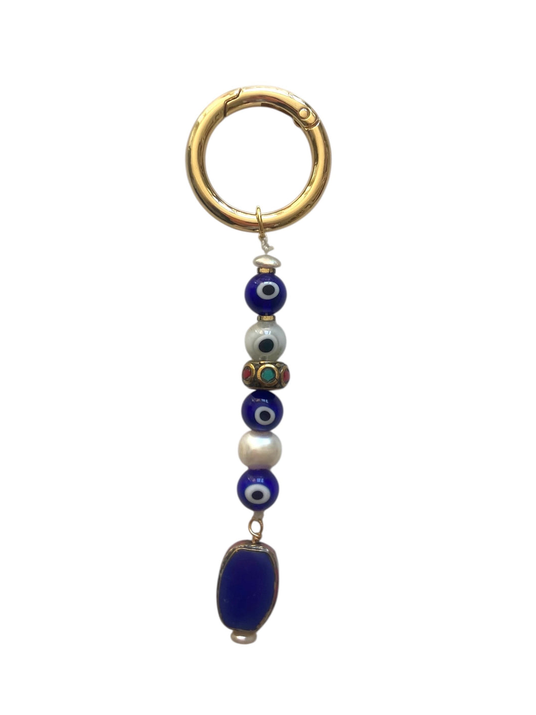 Bag Charm - Evil Eyes & Tibetan Beads - 2