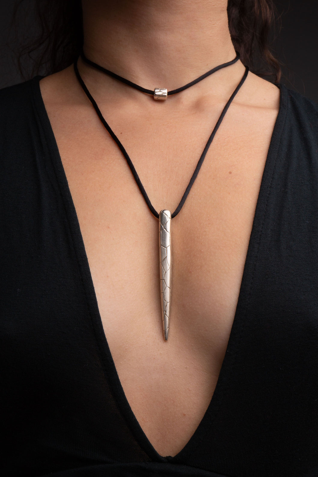 Crocodile Spear Wrap Necklace